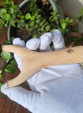 油茶树原叉弹弓纯手工直板弹弓70弓门直板弓手感好精准度高原木弓