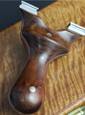 老料红酸枝红檀木贴片钛合金tc2１免绑扁皮筋弹弓两木材木组合弓