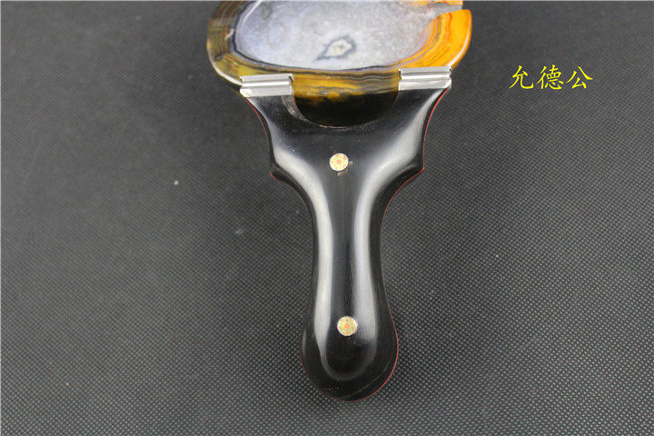 牛角钛合金tc21淮撑贴片弹弓 实用竞技收藏牛角弹弓 钛合金贴片弓