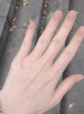 磨砂卡其肤色穿戴甲遮盖美甲贴