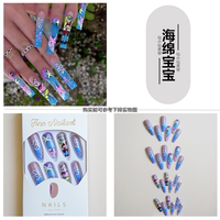 mini short series cute nail stickers Soft and adorable Instagram playful detachable student wearable false nail pads thumbnail 5