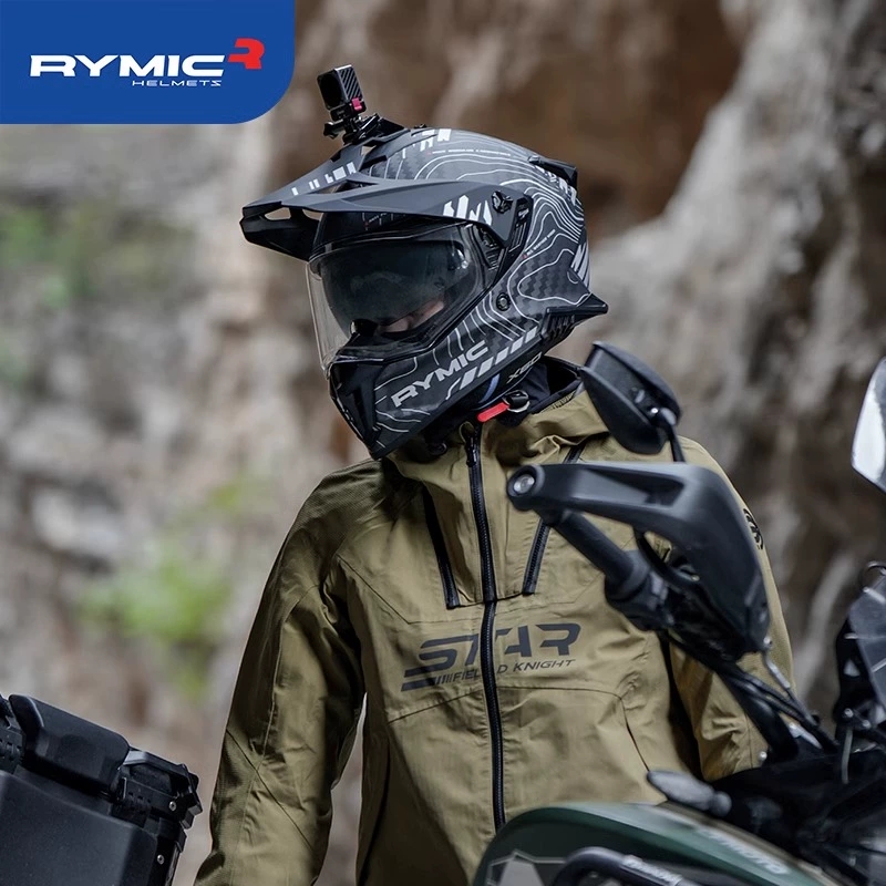 睿觅X60碳纤维拉力摩托车头盔