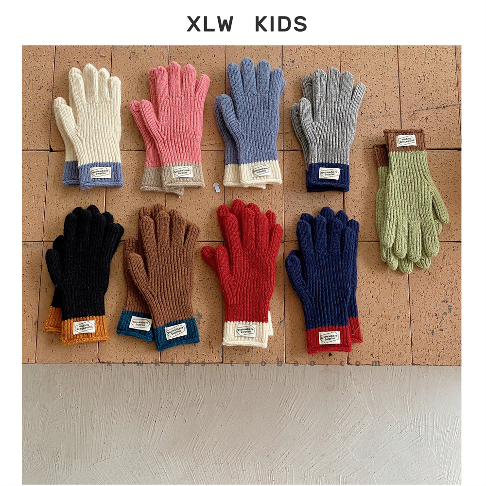秋冬针织手套男女宝宝