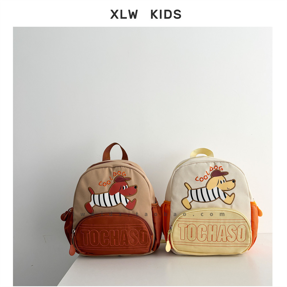 可爱小狗儿童帆布书包幼儿园男女宝宝轻便出游双肩包卡通洋气背包,玩具/童车/益智/积木/模型,书包,淘宝优惠券,粉丝福利购,淘宝优惠卷