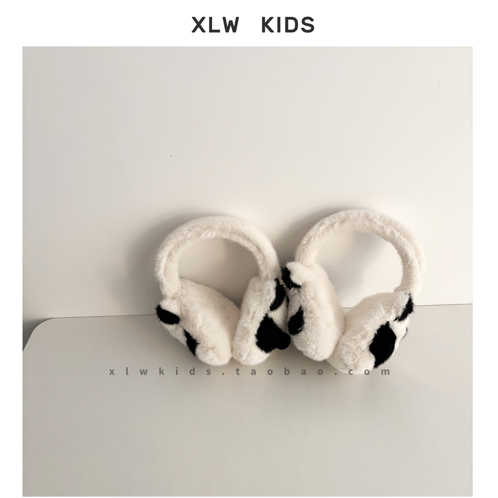儿童熊猫毛绒耳暖秋冬季可爱保暖护耳罩女童软萌防风耳套宝宝洋气