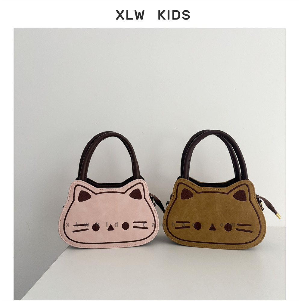 甜美可爱刺绣小包包女2025新款复古磨砂手拎小猫包秋冬质感斜挎包,箱包皮具/热销女包/男包,通用款女包,淘宝优惠券,粉丝福利购,淘宝优惠卷