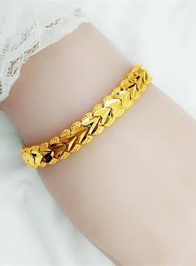 沙金手链女真金色手链不掉色