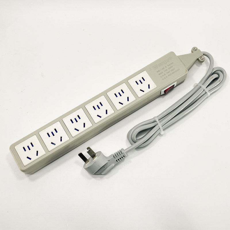 稳不落接线板插座3六位国标5孔排插大功率机柜流水线电源延长插板