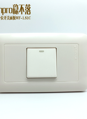 120*75型一位单控开关墙壁大板夜光灯具按钮控制器单联WF-1.S1C