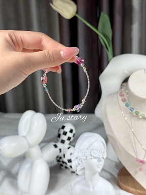 施华洛水晶爱心手链925银管可调节手围高级轻奢小众女款