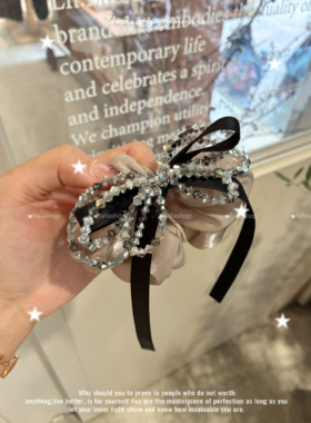 FAFA原创韩国发饰施华洛【银魅蝴蝶】泡泡纱人造水晶小肠圈