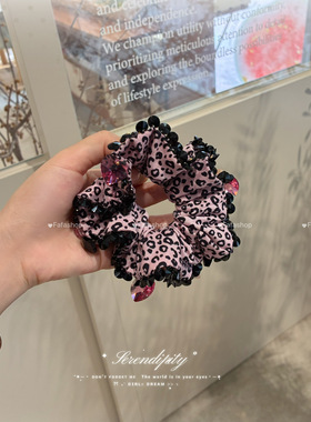 FAFA原创施华洛【豹纹少女】甜酷风大肠圈