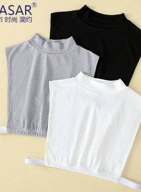 2025秋冬纯色高领假领子男女百搭套头保暖针织低领衬衫打底假衣领