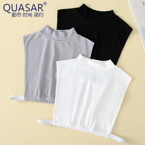 纯色高领假领子女百搭套头假衣领