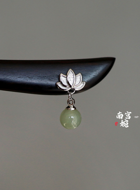 原创【晴川】新中式黑檀木发簪子高级感盘发古风简约百搭旗袍汉服