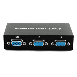 2台电脑主机共用享一台显示器VGA连接线数据线切换器VGA分配器二进一出
