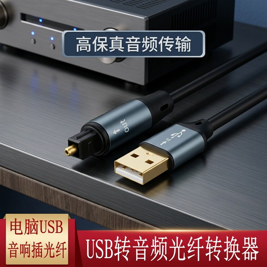 USB转音频光纤SPDIF连接线