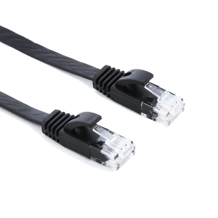 电脑上网络宽带路由器交换机ADSL超五类百兆六类千兆线黑色连接线