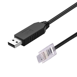 USB转RJ11电话水晶头RS232信号异步伺服驱动控制器调试设置6P6C配置4P4C转换器测量试仪器仪表电子称数据高创