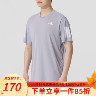 CLUB 新款 3STR TEE 圆领T恤JZ3490 阿迪达斯男装 网球运动短袖 秋季