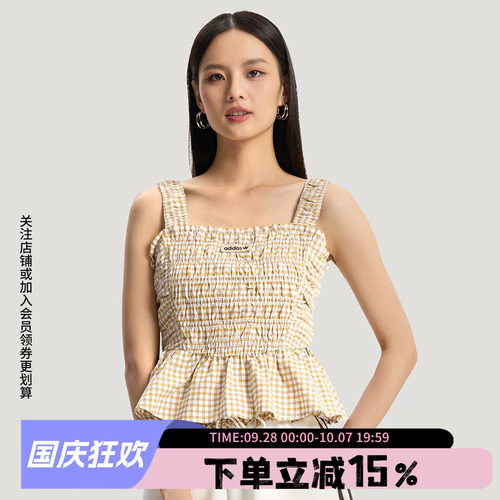 阿迪达斯三叶草女款修身背心