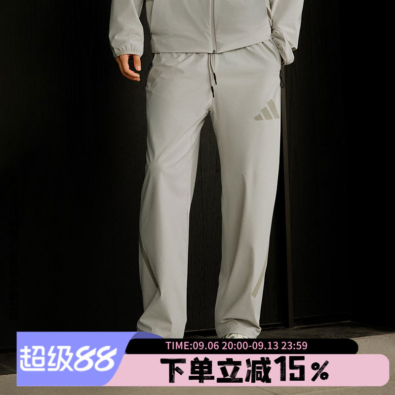 阿迪达斯长裤男装2026春季新款黑标制服凉感运动休闲直筒裤KE4878