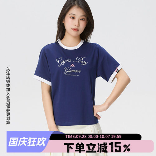 阿迪达斯女款休闲运动短袖