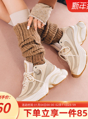 阿迪达斯三叶草女鞋秋季新款OZVENUZ 浮蝶鞋复古厚底运动鞋KI0558