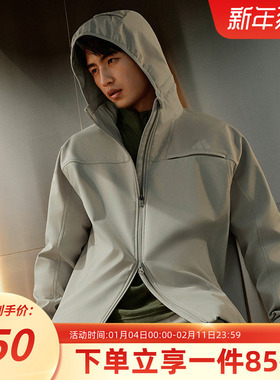 adidas阿迪达斯外套男装2025秋季新款加绒运动休闲连帽夹克KG5179