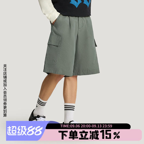 阿迪达斯三叶草男款宽松运动短裤