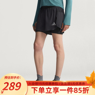 快干透气二合一跑步运动短裤 新款 KE2286 秋季 adidas阿迪达斯男装
