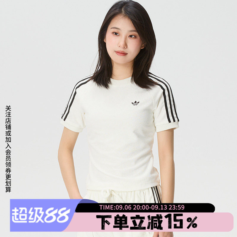 阿迪达斯三叶草女款休闲短袖图片