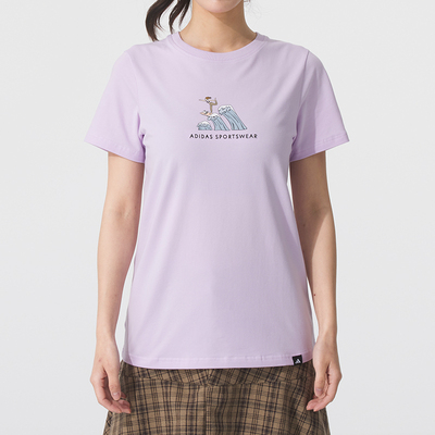 阿迪达斯T恤女装2025秋季