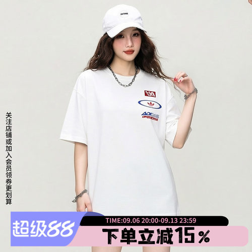 阿迪达斯三叶草男款宽松运动短袖