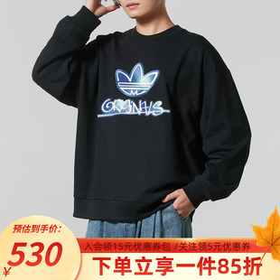 新款 套头衫 SWEAT 运动宽松长袖 CREW 阿迪达斯三叶草情侣卫衣冬季