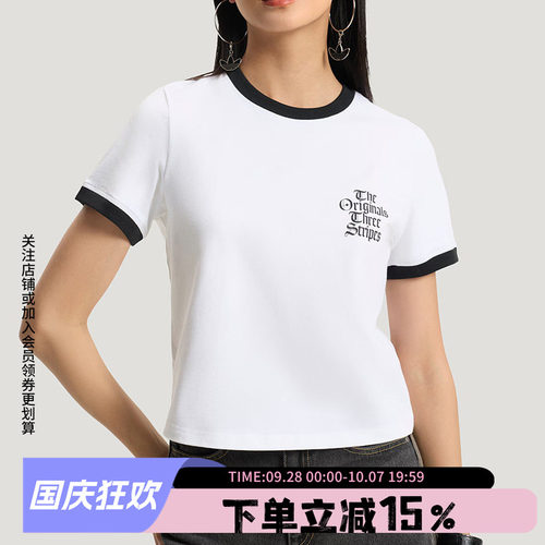 阿迪达斯三叶草女款休闲短袖