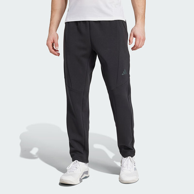 阿迪达斯男裤2025秋季新款裤脚拉链休闲裤太空棉健身运动裤JY0004