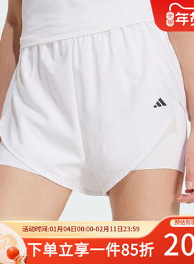 阿迪达斯女裤2025秋季新款WTR D4T 2IN1SH 二合一运动健身短裤