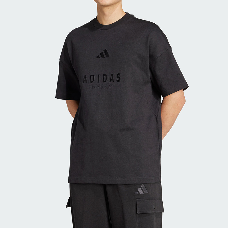 阿迪达斯男款休闲运动短袖