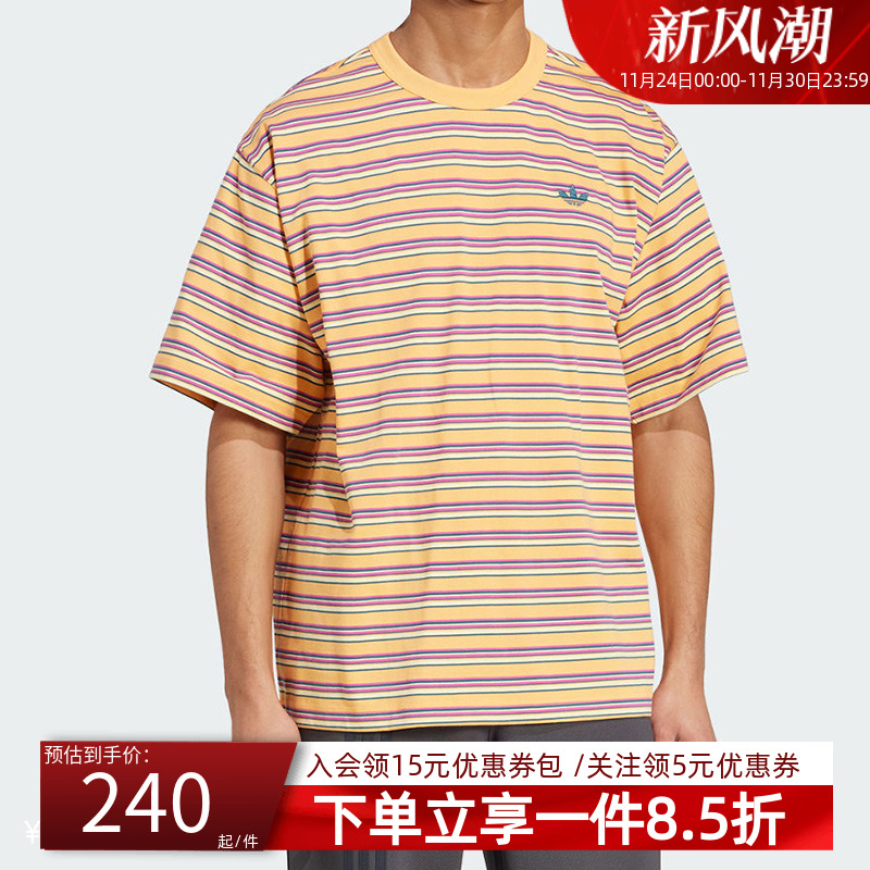 阿迪达斯三叶草男款休闲宽松短袖