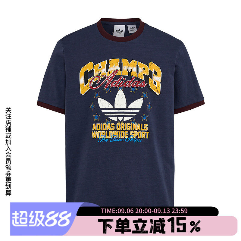阿迪达斯三叶草男款宽松短袖图片