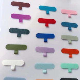 现货彩色固化布男女手机壳夹片 背贴通用不变形手机挂绳垫片