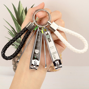 指甲刀套装带搓片指甲钳钥匙扣耳勺成人家用大号平口指甲剪修甲钳