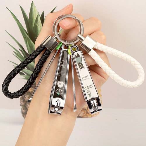 指甲刀套装带搓片指甲钳钥匙扣耳勺成人家用大号平口指甲剪修甲钳