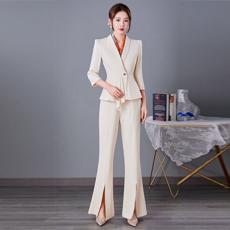 显瘦长裤新款dj公主工服ktv包厢服务员工作服工装套装秋冬职业装