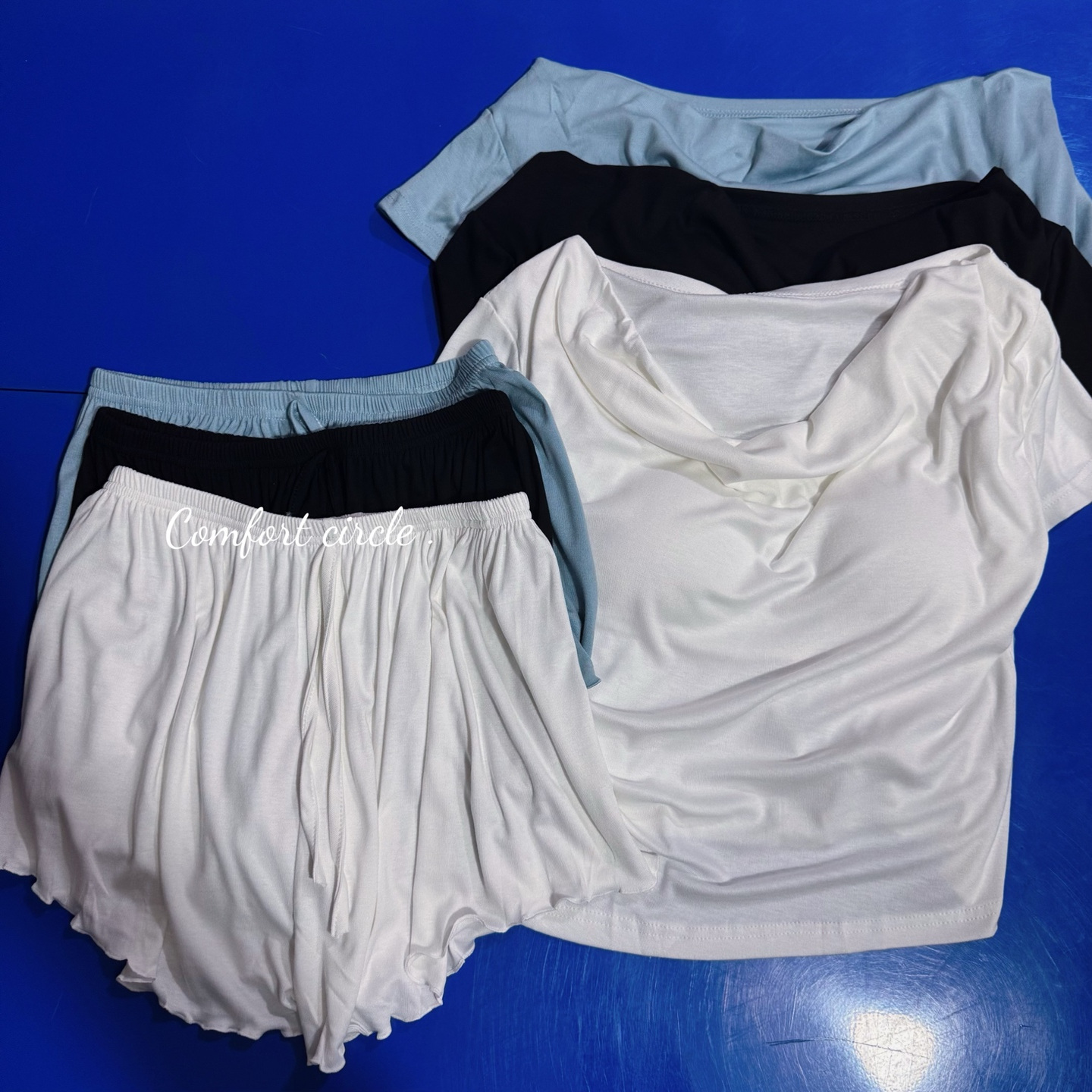 超柔生态棉短裤短袖外穿家居服