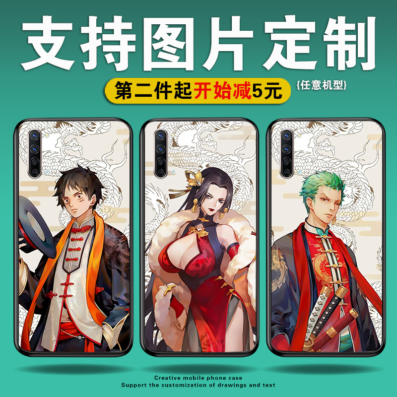 适用OPPOr17r15r11k5a73海贼王手机壳findX路飞索隆动漫日系Reno3