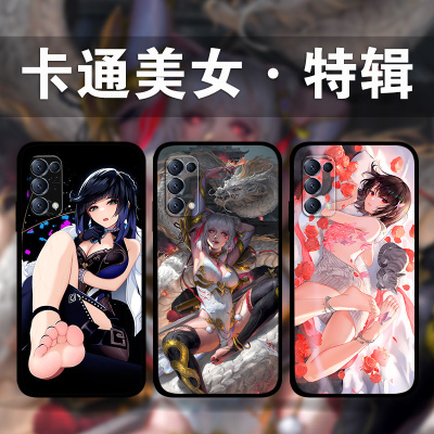 适用OPPOReno10Pro9p8性感玉足美女手机壳findX6狱卒Realme11照片定制k10k9a96a73a58a94宅男丝袜美腿真我GT