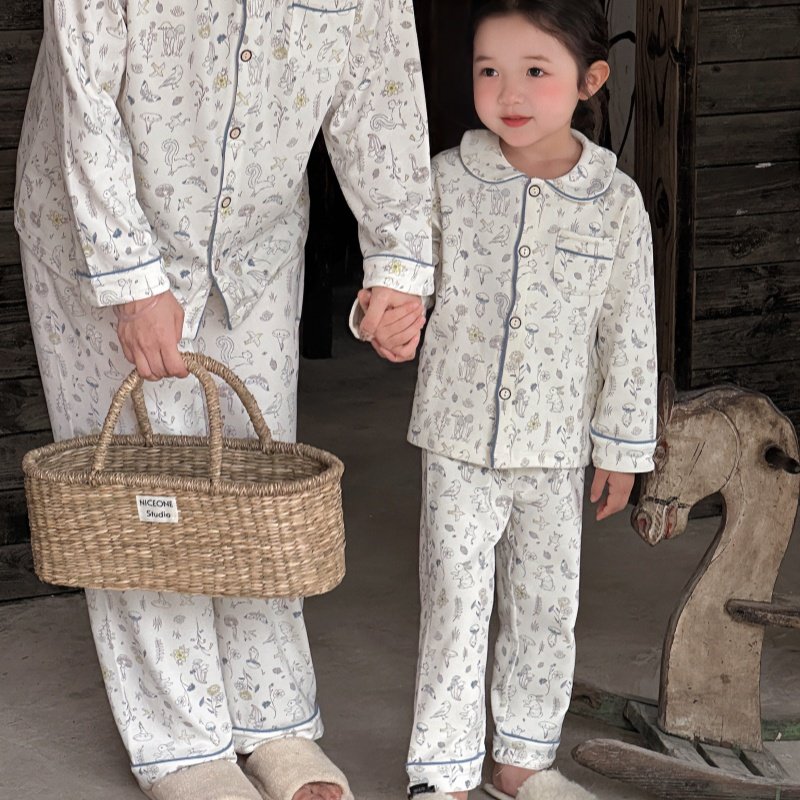 蕾蒂巴蒂亲子款儿童秋冬家居服套装优棉宝宝新款长袖睡衣居家碎花,童装/婴儿装/亲子装,家居服套装,淘宝优惠券,粉丝福利购,淘宝优惠卷