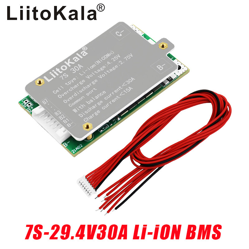 跨境专供 锂电池保护板 自动均衡7S-29.4V30A(Li-ion)动力保护板
